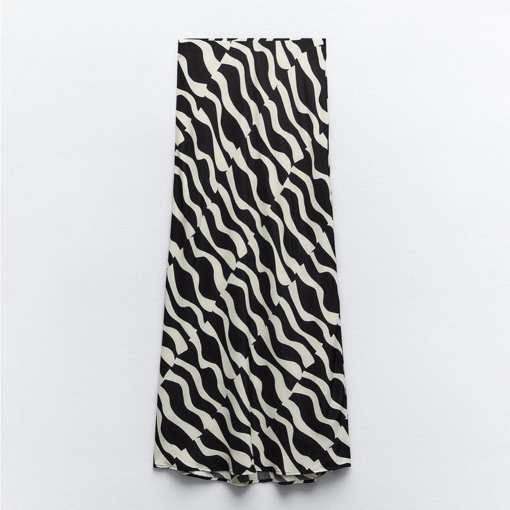 Zara Printed Midi Skirt